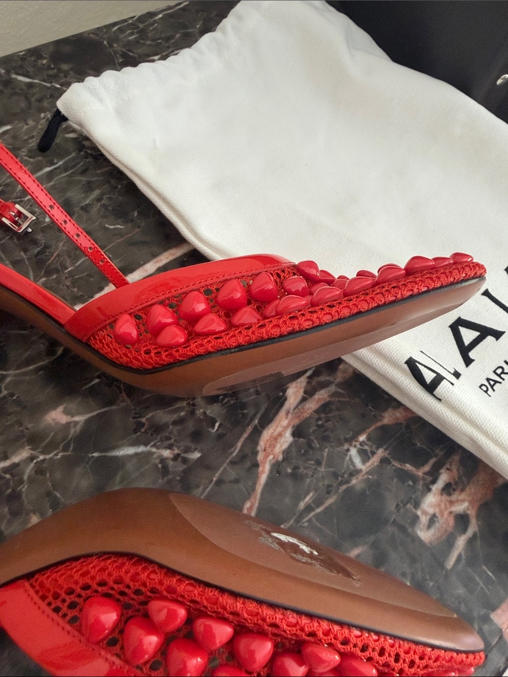 Alaïa
Studded mesh and leather pumps size 41 NWT - Picture 15 of 16